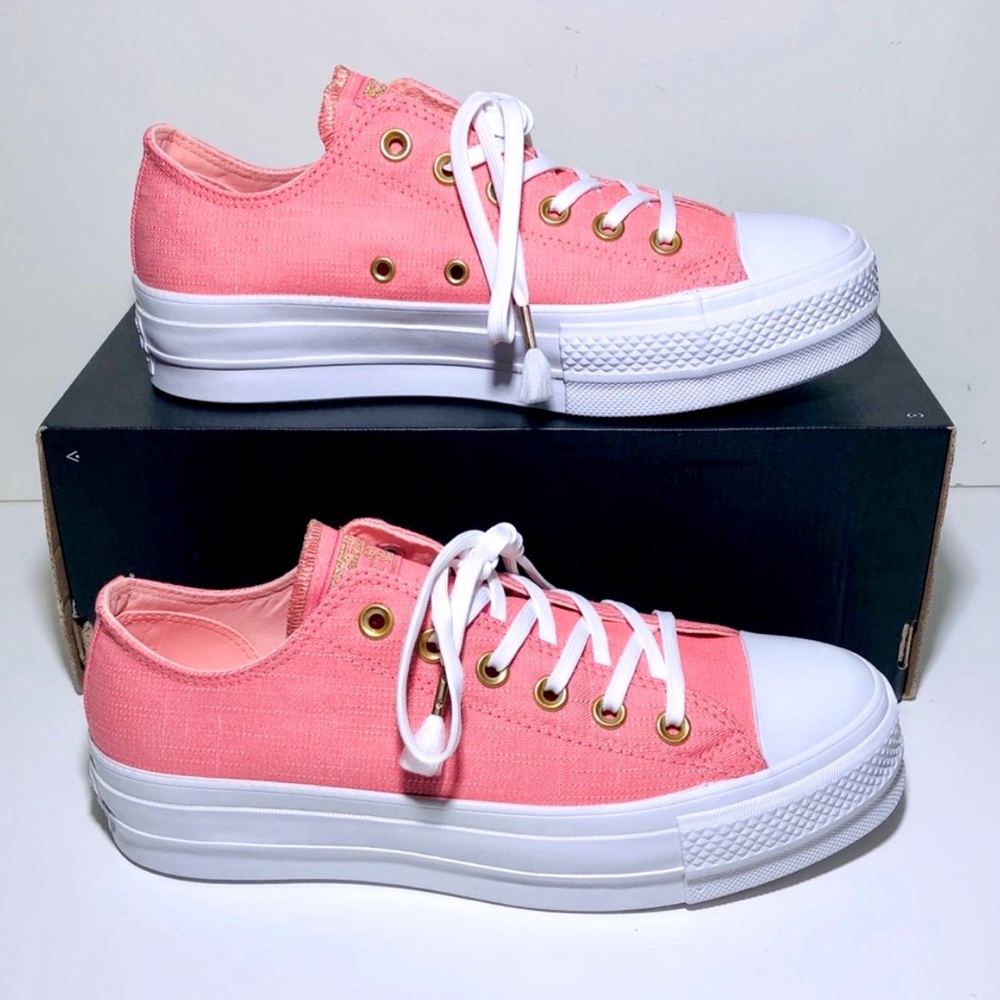 Converse Ctas Platform Lift Pink/White Driftwood Low Top